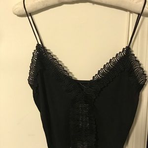 Zara crop lace tank black size L